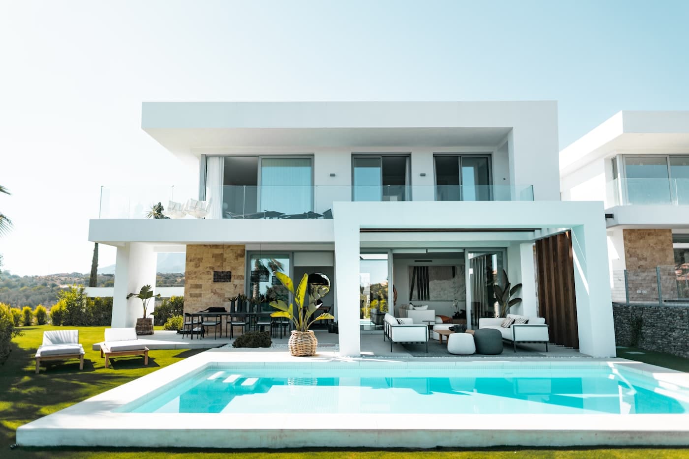 Modern villa with pool and outdoor terrace